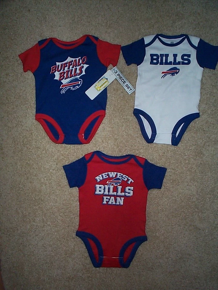NFL TEAM APPAREL (3) Buffalo Bills nfl INFANT BABY NEWBORN Jersey Shirt 3-6M 3-6 M Months