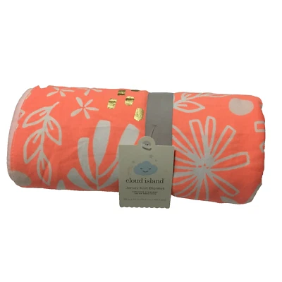 Manta de bebé Cloud Island rosa limonada jersey melón naranja blanco dorado rosa nueva con etiquetas Foto 1 de 4