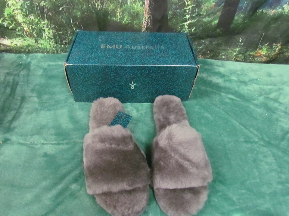 NUEVA ZAPATILLA SIN CORDONES EMU AUSTRALIA MYRA CARBÓN TALLA 11 W Foto 1 de 4