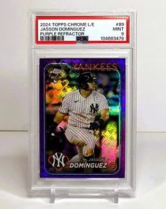 Logofractor cromado Topps 2024 JASSON DOMINGUEZ/250 RC púrpura #89 PSA 9 - Imagen 1 de 2