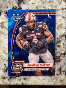 2024 BOWMAN U CHROME SAPPHIRE 1st CARD OKLAHOMA STATE NICKOLAS MARTIN #199 - Picture 1 of 1