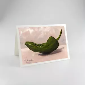 Green Chilli - A5 High Quality 312gsm Blank Greetings Cards - Picture 1 of 4