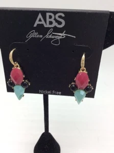 $45   ABS Allen Schwartz Multi crystal Drop  earrings   A102 - Picture 1 of 4