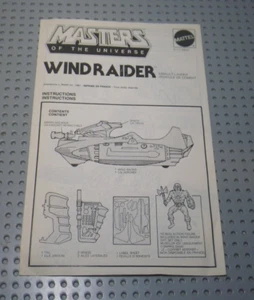 Notice Wind Raider - He-Man / MOTU - Mattel 1981 - Imagen 1 de 3