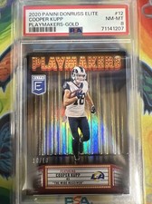 COOPER KUPP 2020 DONRUSS ELITE PLAYMAKERS GOLD #/10 PSA 8 🔥 SSP CASE HIT🔥pop 1
