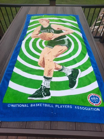 Boston Celtics Larry Bird Rare NBAPA  Basketball Super Stars Sports Towel 58x30 Cover