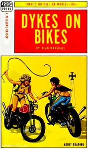 Dykes on Bikes - 1968 - Pulp Novel Cover Poster - Picture 1 of 1
