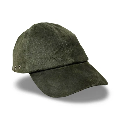ALBSALES Ledercap Leder-Basecap Leder Outdoor Kappe Lederkappe Unisex Basecap Mossgreen