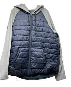 Troy Lee Designs Hombres 2XL Azul Gris Chaqueta de Nylon Puffer con Capucha (HU) - Imagen 1 de 4