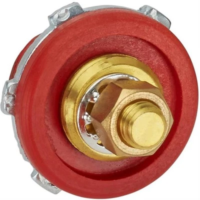 Conector de cable de batería Speedway Motors Bulkhead Firewall, terminal positivo rojo Foto 1 de 4