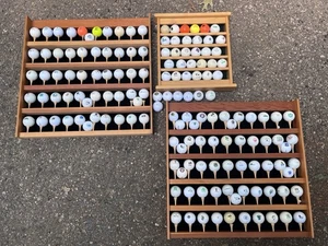 Vintage Golfball Vitrine Vitrine Bälle Flint Buick Las Vegas Lot Platz USA Strand - Bild 1 von 23