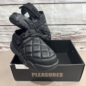 -NEW- Puma Ts01 Quilt X Pleasures Backstrap Mens 9 Black Casual Sandals 39620201 - Picture 1 of 12
