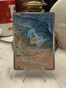 Squirtle 170/165 Escarlata y Violeta 151 Holo Ilustración Raro Casi Nuevo - Imagen 1 de 2