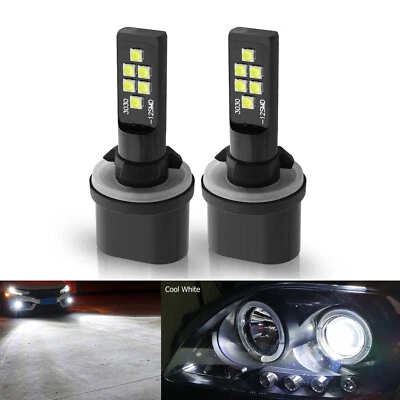 New 2x 880 White LED Bulbs Bright Upgraded SMD 3030 Fog Light Direct Replacement - Image 1 of 4
