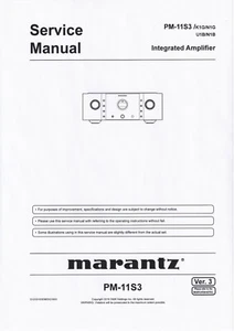 Service Manual-Anleitung für Marantz PM-11 S3 - Bild 1 von 1