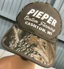 Pieper Custom Farming Cashton Wisconsin Camo Strapback Czapka z daszkiem Czapka z daszkiem 