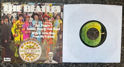Beatles Sgt Pepper / With A Little Help From My Friends 7" Vinyl Record NEW - Image 1 of 2
