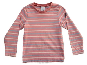 Polarn O Pyret Girls Block Stripe Eco Top Mauveglow (Rose Pink) Size 3-4 Years - Picture 1 of 6