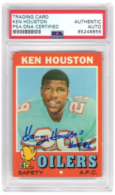 Ken Houston Oilers 1971 Topps Rookie Trading Card #113 - (PSA Slabbed) - Imagem 1 de 2