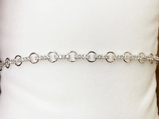 6.59 Ct Round Cut Simulated Diamond Tennis Link Bracelet 14K White Gold Plated