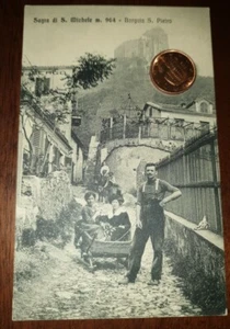 Cartolina d'epoca paesagg Italia Piemonte Torino Sagra S Michele Borgata S pietr - Bild 1 von 2
