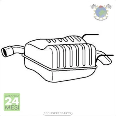 Silenziatore Marmitta Posteriore Sigam per OPEL VECTRA C b2l - Immagine 1 di 3