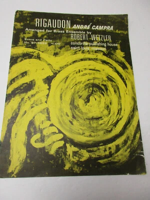 Andre Campra Rigaudon for Brass Ensemble Score Parts Sheet Music Robert Wetzler - Image 1 of 4