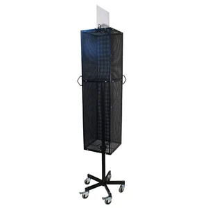 GERSO perforated panel holder with 4 perforated panels, black on wheels - Picture 1 of 4