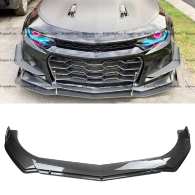 For Chevrolet Camaro Universal Front Bumper Lip Spoiler Splitter Carbon Fiber Foto 1 de 4
