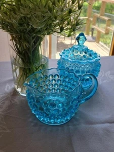 Crema per unghie e zucchero vintage Fenton blu rara - Foto 1 di 7