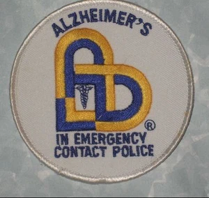 Alzheimer's Patch - In Emergency Call Police - 3 1/4" x 3 1/4" - Picture 1 of 1