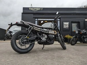 Total Triumph Scrambler 1200 X/ XE Short Slip On Silencer (2024 ) Guy Martin 007 - Picture 1 of 2