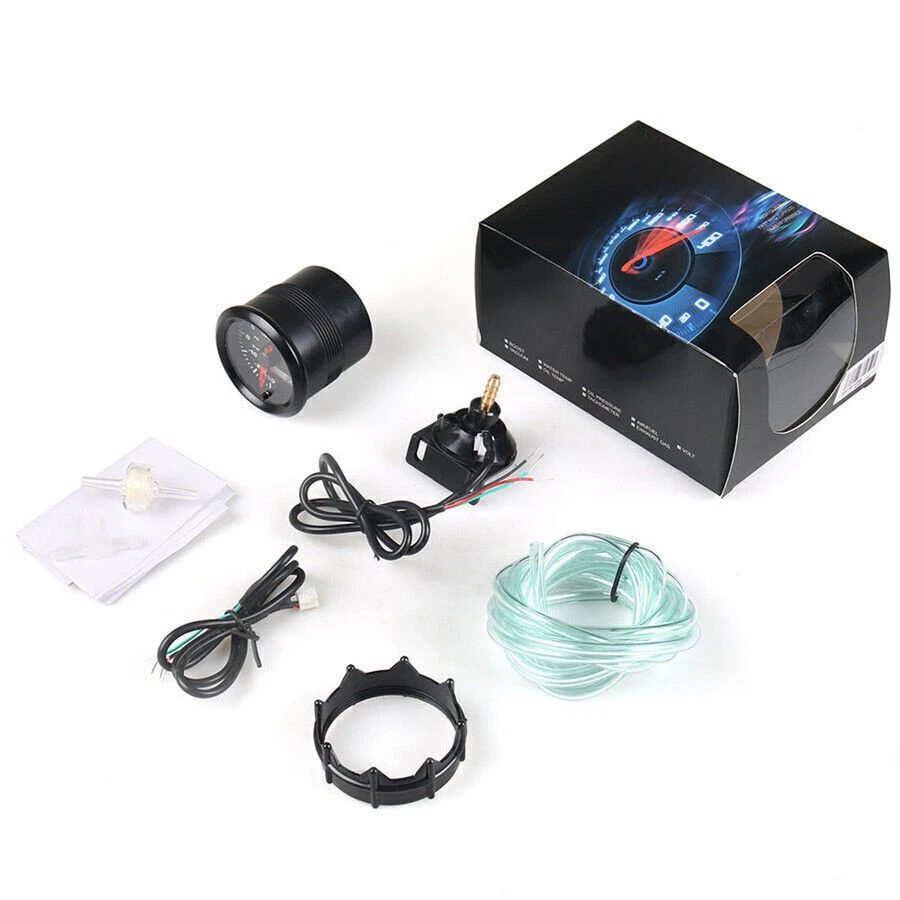 Puntero digital universal para automóvil de 2" PSI Turbo Boost medidor pantalla LED de 7 colores Foto 1 de 4