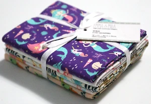 Novelty Fabric 5 Pc Fat Quarter 100% Cotton Bundle 18 x 21 Rectangle Squares - Picture 1 of 9