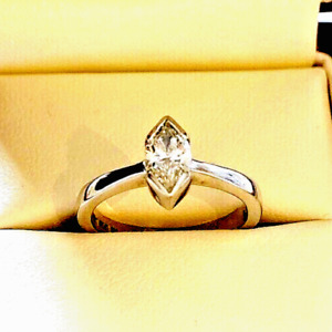 18ct White Gold 0.50ct 1/2 Carat Diamond Engagement Ring 18K Certified
