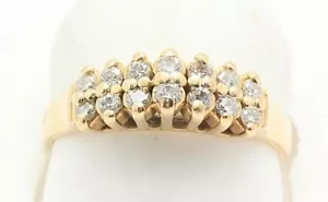Vintage 1/2 Karat Diamant Pyramide Ring 14 Karat Gold - Bild 1 von 3