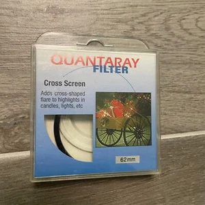 Quantaray Cross Screen Filter 62mm – Starburst Effect for Lights & Highlights - Picture 1 of 2