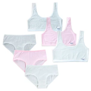 Girls Training Bras Panties Kids Cotton Underwear Sports Bra Briefs Sets 10-14Y - Picture 1 of 12