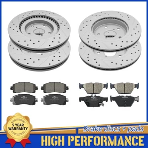 Pastillas de rotores de freno de disco perforados delanteros traseros para Subaru Legacy Outback 2020-2023 - Imagen 1 de 6