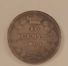 RARE CANADIAN "1901 10 CENTS  SILVER (.925)"
