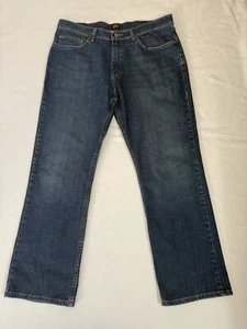 Pantalones de mezclilla Lee para hombre calce relajado lavado medio 36 x 30 en muy buen estado - Imagen 1 de 10