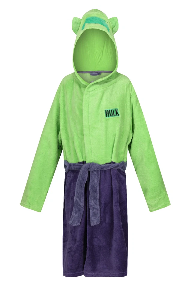 EX UK STORE® JUNGEN HULK MORGENMANTEL FIGUR KAPUZE FLEECE MORGENMANTEL 9 10 11 12 13 14 JAHRE