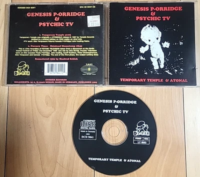 GENESIS P ORRIDGE & PSYCHIC TV - Temporary temple & Atonal 1993 Made Germany CD Foto 1 de 3