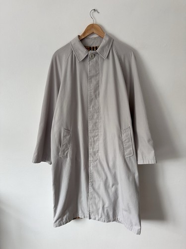 Burberry Trench Cappotto Uomo Immacolato Vintage Balmacaan 42R Made in England Beige