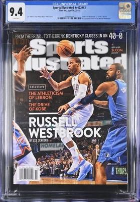 CGC 9.4 NEWSSTAND Russell Westbrook 1st Sports Illustrated Magazine April 6 2015 - Image 1 of 2