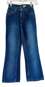 Levi's 517 Flare Jeans Youth Girls sz 12 Slim Blue Stretch Denim NWT - Picture 1 of 13