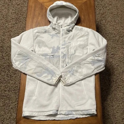 The North Face Denali Jacket Full Zip Hooded White Camo Print RARE Men’s Small - Image 1 of 4