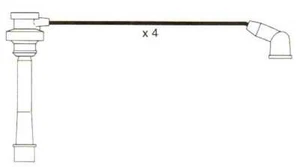 Proton Persona 1.8 Inj. Formula Power Schwarz 10mm Performance Kabel Satz FP622 - Imagen 1 de 1