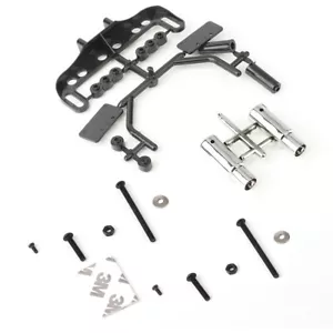 Für 1:10 Drift Modellauto RC Auto Zubehör Dual Auspuff Kennzeichen Rahmen Set - Bild 1 von 5