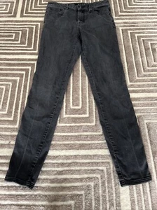 Pantalones de mezclilla para mujer prAna talla 6/28 gris oliva ajustados rectos tiro medio - Imagen 1 de 5